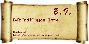 Bárányos Imre névjegykártya